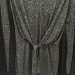 EXPRESS size, small black and gray mini dress with a tie front long sleeve Photo 2