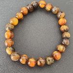 Tiger Eye and Crystal Necklace Bracelet and Earrings Set Brown Photo 5
