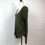 Free People  We the Free Catalina Thermal Knit Top in Dark Military Green Size S Photo 7