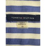 Tommy Hilfiger Blue White Vertical Stripe Sleeveless Shirt Dress Size 10 Photo 2
