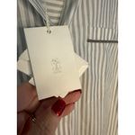 Brunello Cucinelli NWT Cotton Embellished Striped Shirt Dress in White Size XL Photo 7