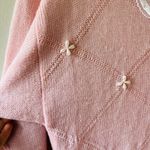 Maggie Lawrence Sz L Vintage Retro Pastel Pink Collared Sweater Dress Maxi Size L Photo 2