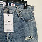RE/DONE  Distressed Low Slung Crop Rigid Jeans New Size 30 Photo 6