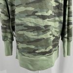 Caslon New Camo Print Side Slit Oversized Sweatshirt Cotton Crewneck Green Photo 10