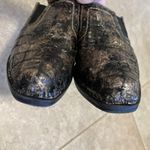 Tirrenia Italian Shoes Mules Sz. 10 Metallic Shimmer Low Heel Witchy Goth Photo 2