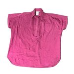 Max Mara  Fuchsia/Pink Poplin Oversized Women size Medium Blouse Made in Italy Photo 1