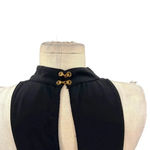 Amanda Uprichard Mini Dress Sleeveless Choker Neck Keyhole Silk Black Size Large Photo 7