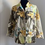 Chico's  Vibrant Floral Utility Jacket - Yellow, Green, Brown Photo 6