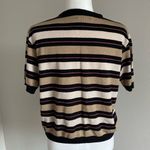 Striped Short Sleeve Sweater Size L Black Size L Photo 3