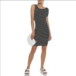 frame denim  Black & white striped mini dress. Photo 1