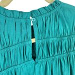 Nine West Green Smocked Ruffled Sleeveless Rayon Blend Lightweight Blouse Sz XXL Photo 3