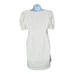 Line and Dot  Day Break Puff Sleeve White Mini‎ Dress Tie Front Size Small NWT Photo 3