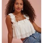 Altar'd State Altar’d State Marigold Top in White Size XL Photo 0