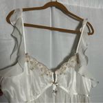 Linea Donatella Vintage White Bridal Lingerie Slip Nightie Sleeveless Ruffle Med Photo 2