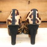 Stuart Weitzman  Womens 8.5 Brown Leopard Print Wedges Photo 3