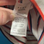 Buru Women’s Nautical Striped Puffed Sleeve Polo Stretch Dress Size M Preppy Red Size M Photo 6