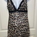 Victoria's Secret Victoria’s Secret Cheetah Print Lace Mesh Chemise Nightie Black Tan Large  Photo 0