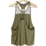 Gymshark  Olive Green Briad Detail High Neck Camo Trim Tank Top Photo 3