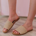 Soda Raffia Strap Band Woven Sandal Photo 2