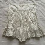 Deadstock Alara silk blend cream crinkle texture stunning flirty skirt Size 6 White Photo 0