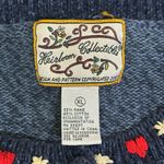 Vintage Heirloom Collectibles Cardigan Womens XL Blue Patchwork Embroidered Photo 4