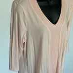 Adrianna Papell Soft Pink 3/4 Sleeve Top - handkerchief bottom Photo 1