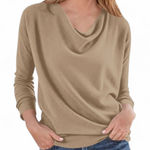 Zenana Outfitters NWT  Soft White Cowl Neck Blouse Photo 0