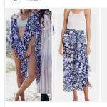 Michael Stars Ruana Multi-Way Convertible Wrap One Size OS Blue Photo 1