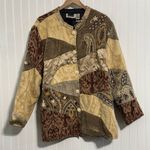 Maggie Barnes VTG Tapestry Jacket 2X Patchwork Paisley Brown Wool Grandmacore Photo 0