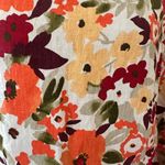 Hot Cotton 100% Linen floral print scoop neck top with 3/4 sleeves Photo 5