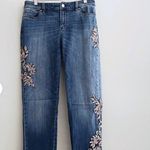 White House | Black Market WHBM Sequin Lace Jeans The Slim sz 2 EUC Photo 11