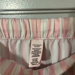 Victoria's Secret  Satin Long Pajama Set Pink Iconic Stripe Size Small Photo 6