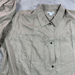 Athleta NWOT  Lightweight Lunar Sheen Shirt Jacket Brownstone Beige XL Relaxed Photo 10