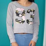 Chin Up Apparel grey floral crewneck Photo 0