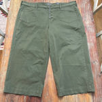 Torrid NWT Women  Green Crop WideLeg Stretch High-Rise Patch Pocket Pants Size 24 Photo 0