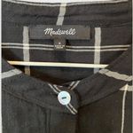 Madewell NEW  Collarless Shirtdress in Windowpane Size Small Photo 3