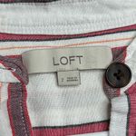 Loft : Pink and White Pencil Striped Midi Dress Photo 2