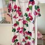 Ashley Park x RTR Floral Ruffle Hem Dress White Size 16 Photo 3