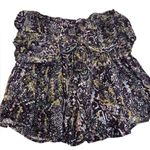 Free People  Saturday Sun Floral Mini Skirt Sz 4 Back Zipper Rayon  NWOT Photo 7