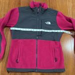The North Face Denali Sweater Fleece Jacket Zip Up Women's Grey Magenta size M Photo 6