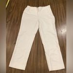 Ellen Tracy  White pleated chino dress work dresss Pants ankle crop size 10 Photo 0