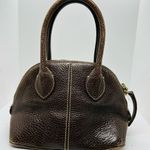 Dooney & Bourke Vintage Chocolate Brown Dome Zipper Closure Satchel Size Small Photo 1