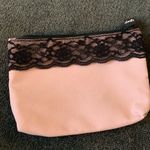 Ipsy Glam Bag IPSY Blushing Pink Cosmetic Bag Trimmed with Black Lace Photo 8