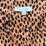 Love, Whit by Whitney Port Leopard Print Button Down Puff Sleeve Dress Medium Tan Photo 5