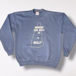 Hanes Vintage  Comfortblend Blue Graphic Sweatshirt Long Sleeve Large Photo 7