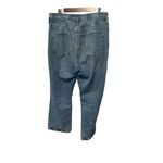 EXPRESS Button Fly Cropped Flare Super High Rise Medium Wash Jeans Sz 14 Photo 5