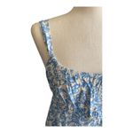 Banana Republic -BLUE AND EHITE FLORAL TOP-SIZE SMALL Adorable blue and white babydoll style too, excellent condition, size small Measurements: Bust: armpit to armpit 17 inches Length: shoulder seam to bottom 27 inches Photo 2