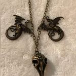 Unique bird skull dragon necklace, one of the kind Photo 1