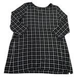 J‎ Jill Tunic Dress Womens Large Black White Plaid Long Sleeve Photo 1
