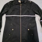 Michael Kors Black Trence Coat with Gold Accents Photo 9